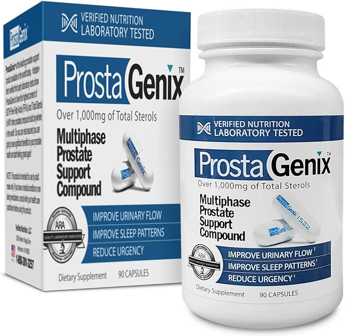 ProstaGenix Multiphase Prostate Support Compound bottle and carton, 90 capsules
